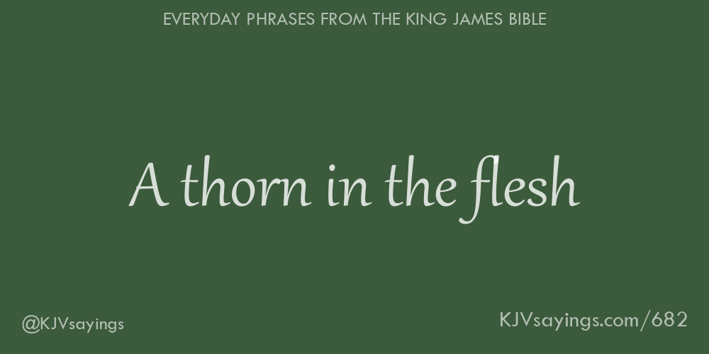 A thorn in the flesh King James Bible (KJV) sayings