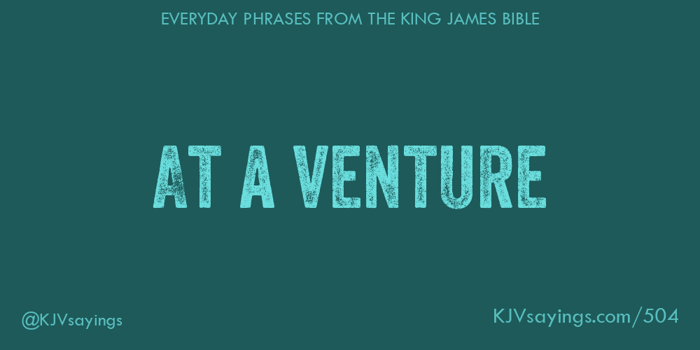 &ldquo;At a venture&rdquo;