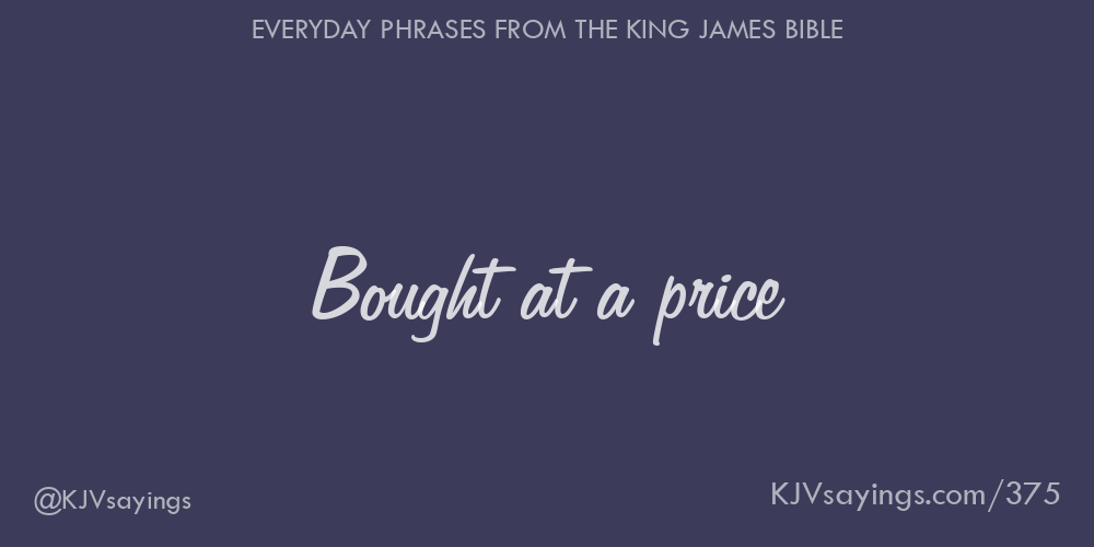 &ldquo;Bought at a price&rdquo;