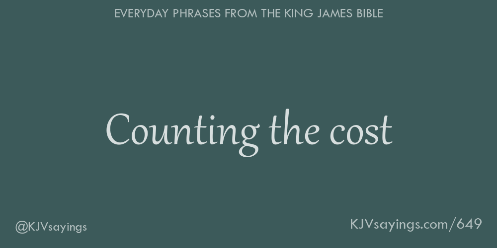 “Counting the cost”