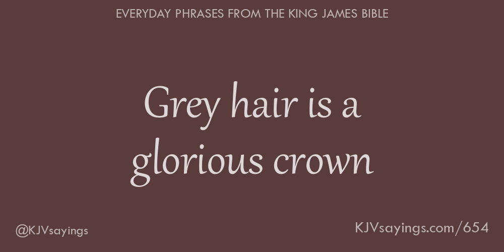 “Grey hair is a glorious crown”
