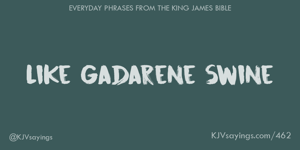 &ldquo;Like Gadarene swine&rdquo;
