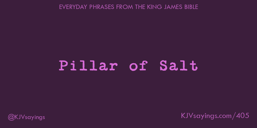 Pillar of Salt King James Bible (KJV) sayings