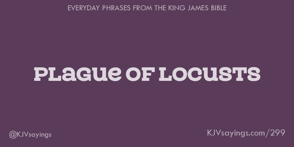 Plague of locusts King James Bible (KJV) sayings