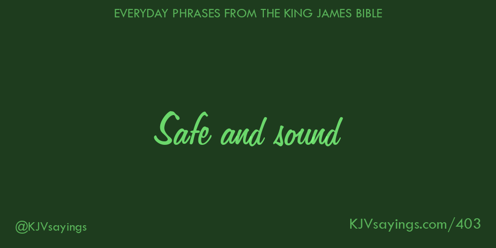 &ldquo;Safe and sound&rdquo;