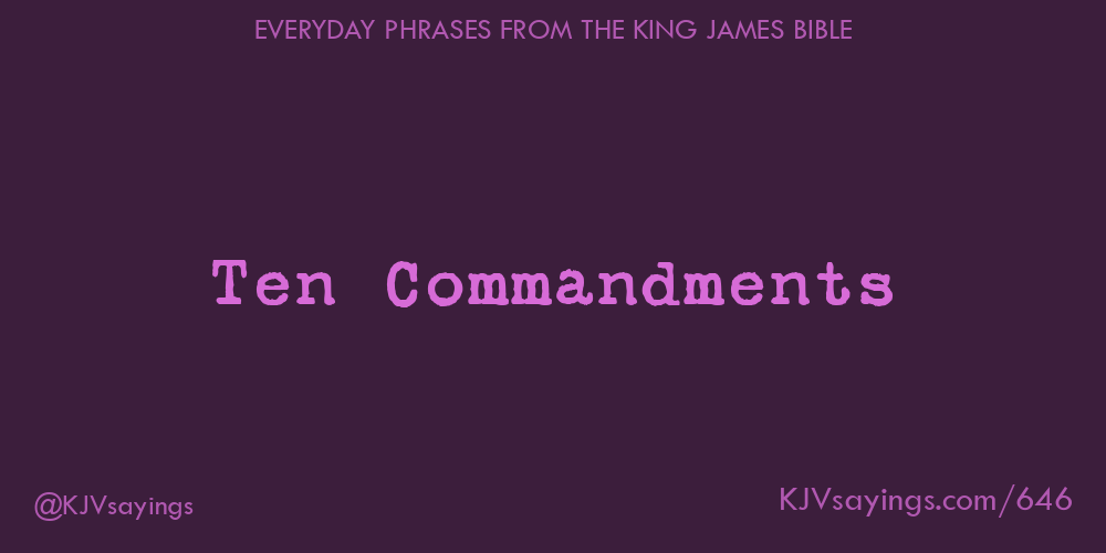 “Ten Commandments”
