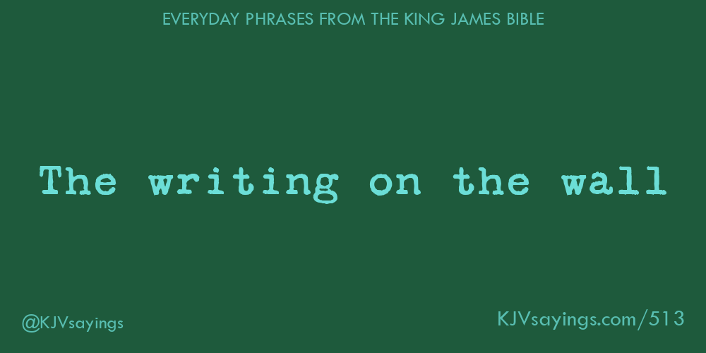 &ldquo;The writing on the wall&rdquo;